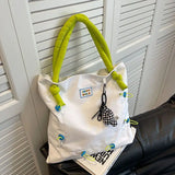 Y2K Spring Sweet Nylon Casual Zipper Shoulder Bag Handbag