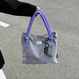 Y2K Spring Sweet Nylon Casual Zipper Shoulder Bag Handbag