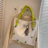 Y2K Spring Sweet Nylon Casual Zipper Shoulder Bag Handbag