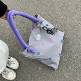 Y2K Spring Sweet Nylon Casual Zipper Shoulder Bag Handbag