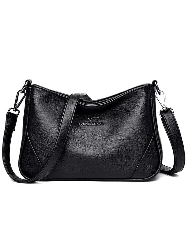 Women Messenger Bag Shoulder Cossbody Solid Bag Retro High Female Bag