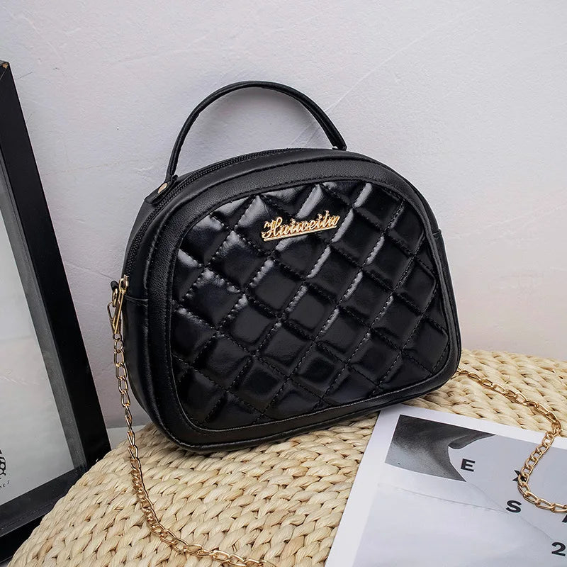 Embroidered Chain Crossbody Small Square Bag Casual Phone Messenger Shoulder Bag