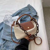 Patchwork Fabric Large Capacity Crossbody Bag For Women