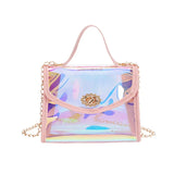 Women Shoulder Bag Transparent Jelly PU Small Square Bag