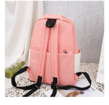 4pcs/Set Female Casual Canvas Travel Backpacks Girls School Book Bags