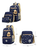 Canvas Backpack for Girls Casual School Shoulder Bag Laptop Rucksack