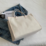 Canvas Tote Shoulder Bag Casual Women Handbag Shopper Bag