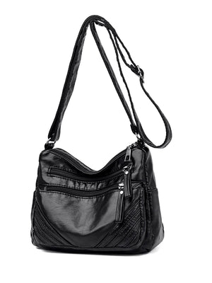 Vintage Messenger Shoulder Bag PU Leather Crossbody