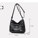 Vintage Messenger Shoulder Bag PU Leather Crossbody