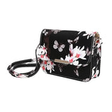 Small Satchel Women Bag Flower Butterfly Printed Shoulder Bag