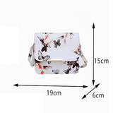 Small Satchel Women Bag Flower Butterfly Printed Shoulder Bag