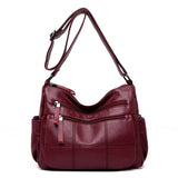 Leather Shoulder Crossbody Bag Large Capacity Purse for Women
