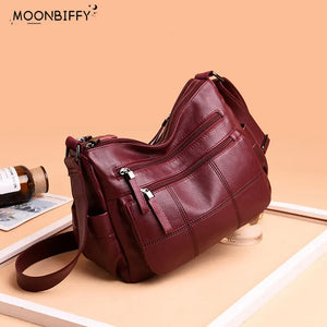 Leather Shoulder Crossbody Bag Large Capacity Purse for Women