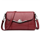 Women Crossbody Bag PU Leather Black&Red