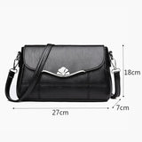 Women Crossbody Bag PU Leather Black&Red