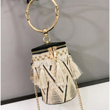 Embroidery Cross Body Messenger Bag Chain National Style Shoulder Bag
