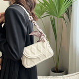 Acrylic Chain Shoulder Messenger Bag With Silk Scarves Purses