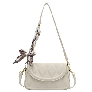 Acrylic Chain Shoulder Messenger Bag With Silk Scarves Purses