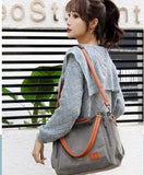 Canvas Shoulder Crossbody Bag for Women Lady Messenger Purse Handbag