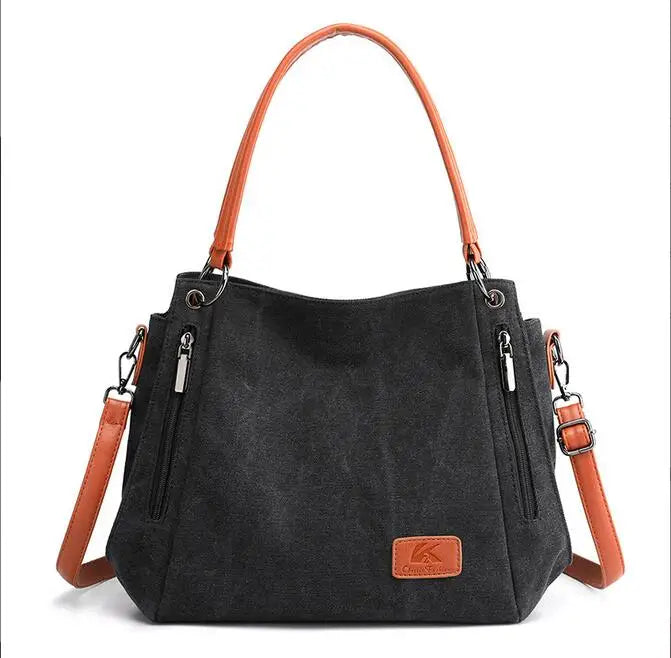 Canvas Shoulder Crossbody Bag for Women Lady Messenger Purse Handbag