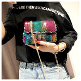 Sequins Cross Body Chain Messenger Bag Girl Shoulder Bags Female Bag