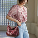Vintage Shoulder Bags Soft PU Leather Hobos Lady Crossbody Handbag