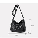 Vintage Shoulder Bags Soft PU Leather Hobos Lady Crossbody Handbag