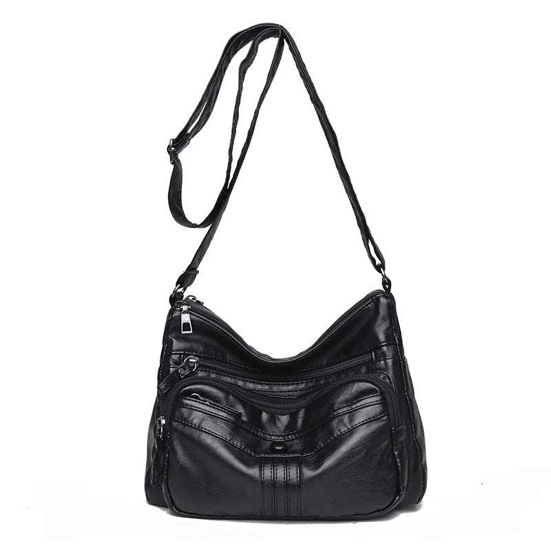 Vintage Shoulder Bags Soft PU Leather Hobos Lady Crossbody Handbag