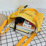 Canvas Crossbody Bag Shoulder Backpack Girls Women Student Tutorial Bags