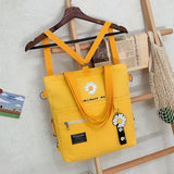 Canvas Crossbody Bag Shoulder Backpack Girls Women Student Tutorial Bags