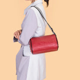 Crocodile Grain Cowhide Shoulder Messenger Bags Women's Leather Tote