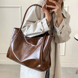 Women Bags High Lady's Tote Bag Soft Leather Singel Shoulder Bag Large Capacity