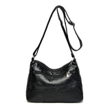 Retro PU Leather Shoulder Bag Casual Hobo Messenger Large Capacity