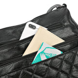 Retro PU Leather Shoulder Bag Diamond Lattice Hobos Vintage Tote Bag