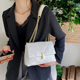 Leather Tote Bag Chain Crossbody Bags Large Capacity