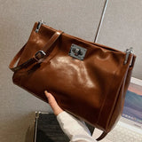 Women Shoulder Bag PU Leather Handbag Large Capacity
