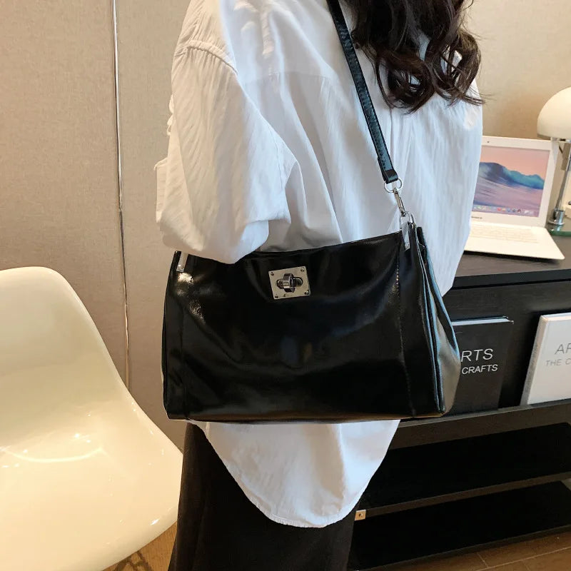 Women Shoulder Bag PU Leather Handbag Large Capacity