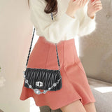 Rhinestone Chain Flap Crossbody Small Square Bag Girls Shoulder Messenger Bags