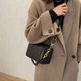 Vintage Women Messenger Bag Red Leather Clutch