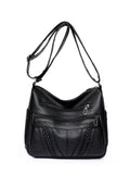 Middle-aged Women's Messenger Bag Large-capacity Soft PU Casual Bag