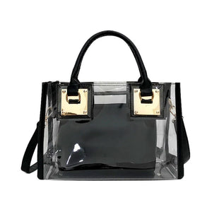 Transparent Mother And Son Bag Two Piece Set Jelly Bags Handbag