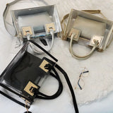Transparent Mother And Son Bag Two Piece Set Jelly Bags Handbag