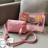 Transparent Mother And Son Bag Two Piece Set Jelly Bags Handbag