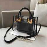 Transparent Mother And Son Bag Two Piece Set Jelly Bags Handbag