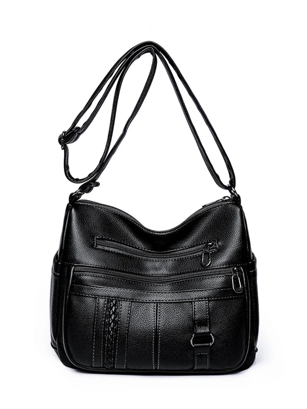 Women Bags Shoulder Bags Middle-aged Gift PU Leather Messenger
