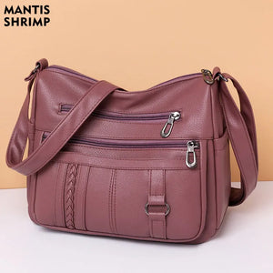 Women Bags Shoulder Bags Middle-aged Gift PU Leather Messenger