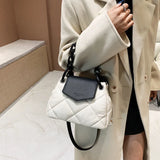 Diamond Lattice Bucket Handbags Tote Bags for Women