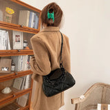 Diamond Lattice Bucket Handbags Tote Bags for Women