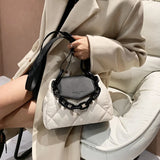 Diamond Lattice Bucket Handbags Tote Bags for Women