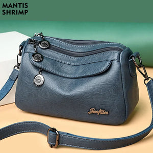 Women PU Leather Tote Shoulder Bag Vintage Messenger Bag